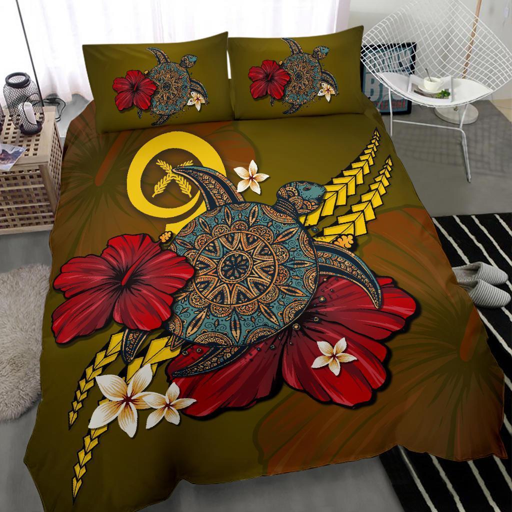 Vanuatu Bedding Set - Yellow Turtle Tribal - Vibe Hoodie Shop