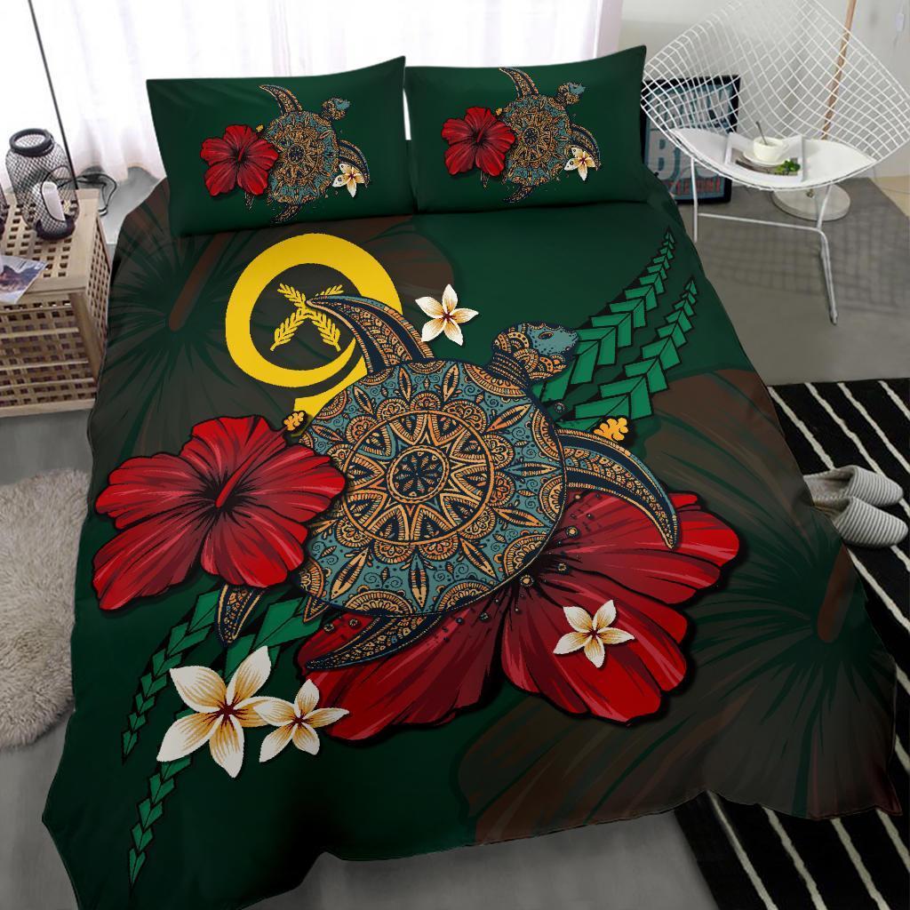 Vanuatu Bedding Set - Green Turtle Tribal - Vibe Hoodie Shop