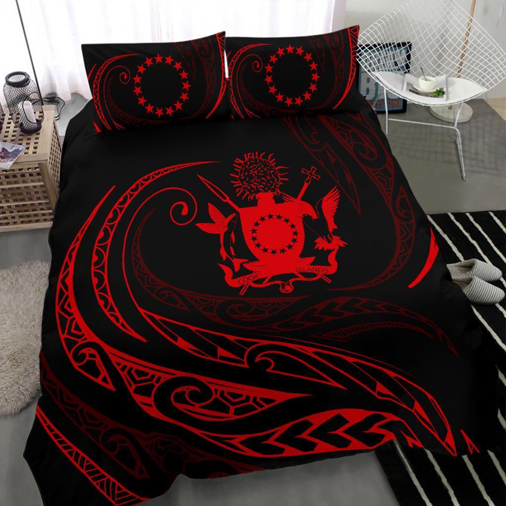 Cook Islands Bedding Set - Red - Frida Style - Vibe Hoodie Shop