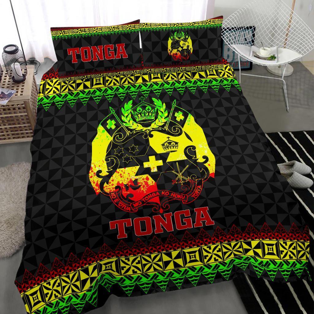 Tonga Coat Of Arms Bedding Set - Reggae Version - Vibe Hoodie Shop