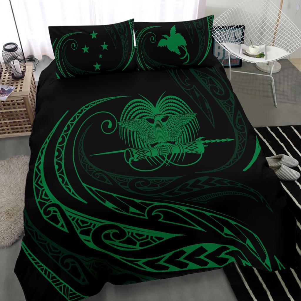 Papua New Guinea Bedding Set - Green - Frida Style - Vibe Hoodie Shop