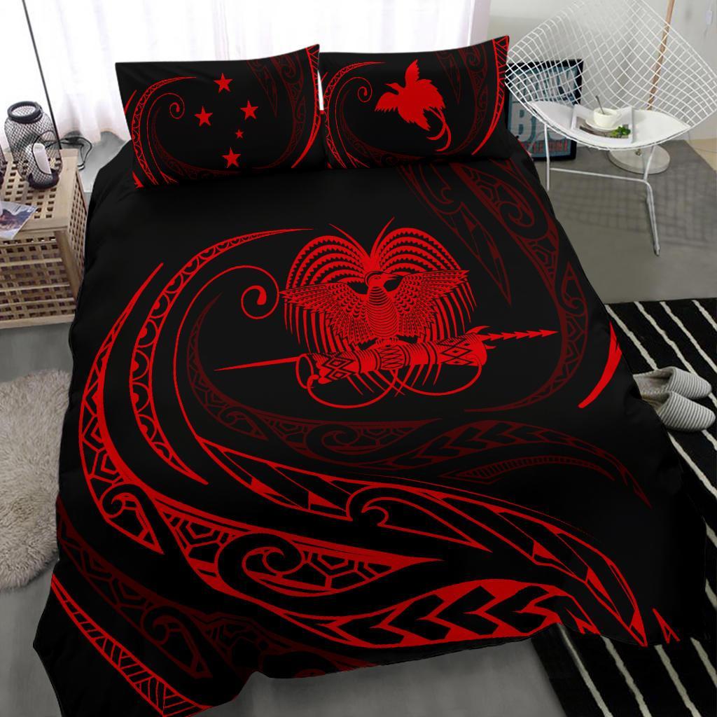 Papua New Guinea Bedding Set - Red - Frida Style - Vibe Hoodie Shop