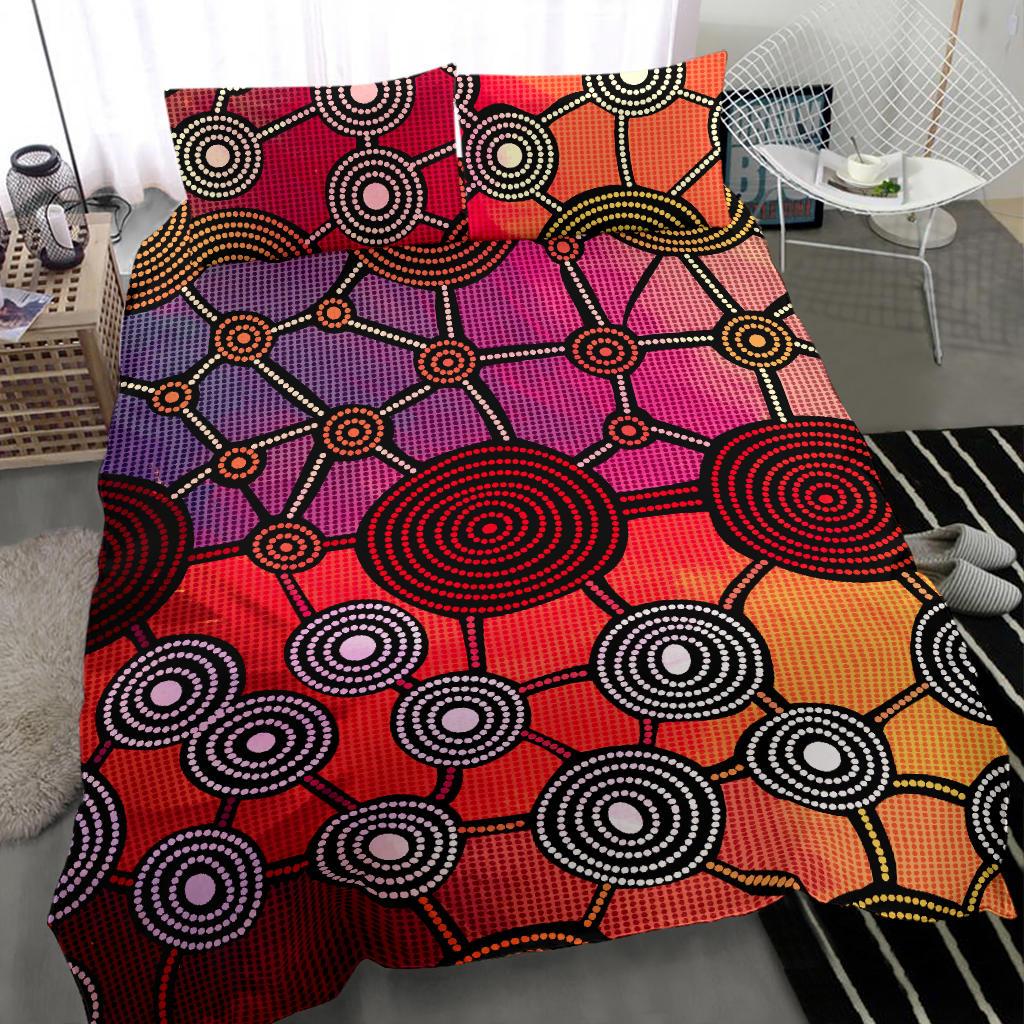 Aboriginal Bedding Sets, Circle Dot Painting - Vibe Hoodie Shop