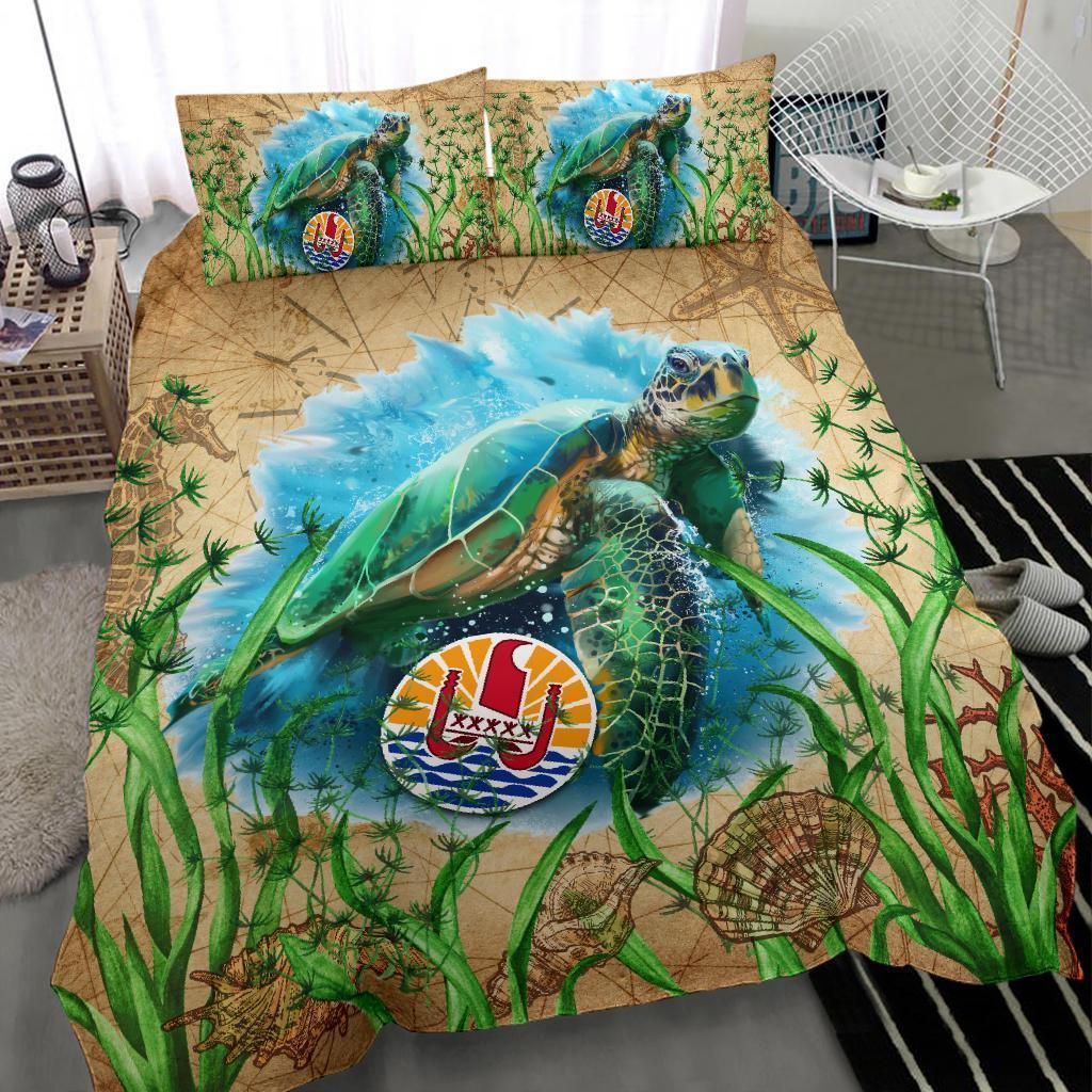 Tahiti Bedding Set Sea Turtle Vintage - Vibe Hoodie Shop