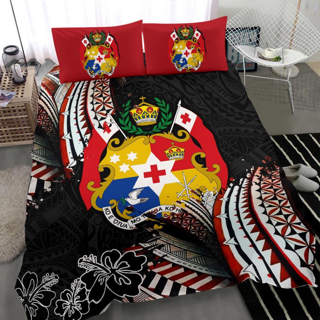 Tonga Coat Of Arms Ngatu Bedding Set - Vibe Hoodie Shop