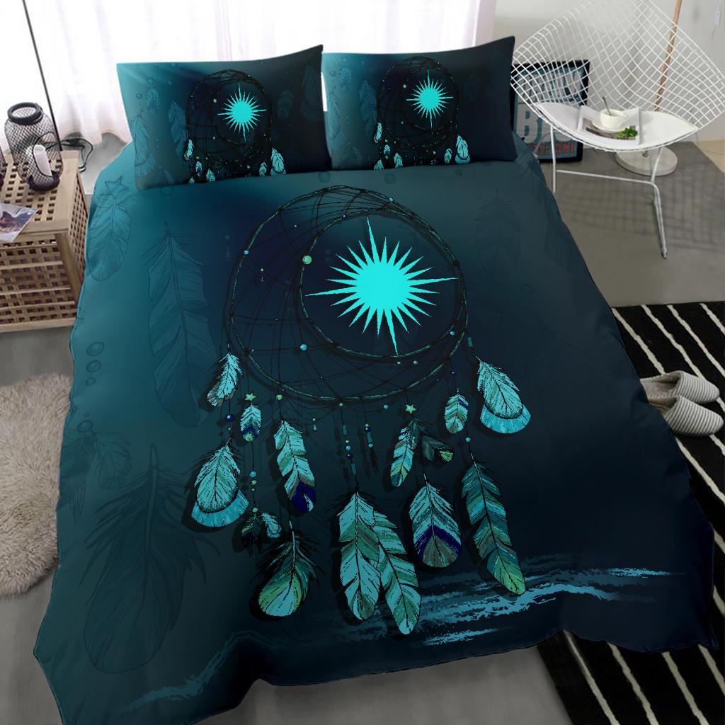 Marshall Islands Bedding Set Dreamcatcher Blue - Vibe Hoodie Shop