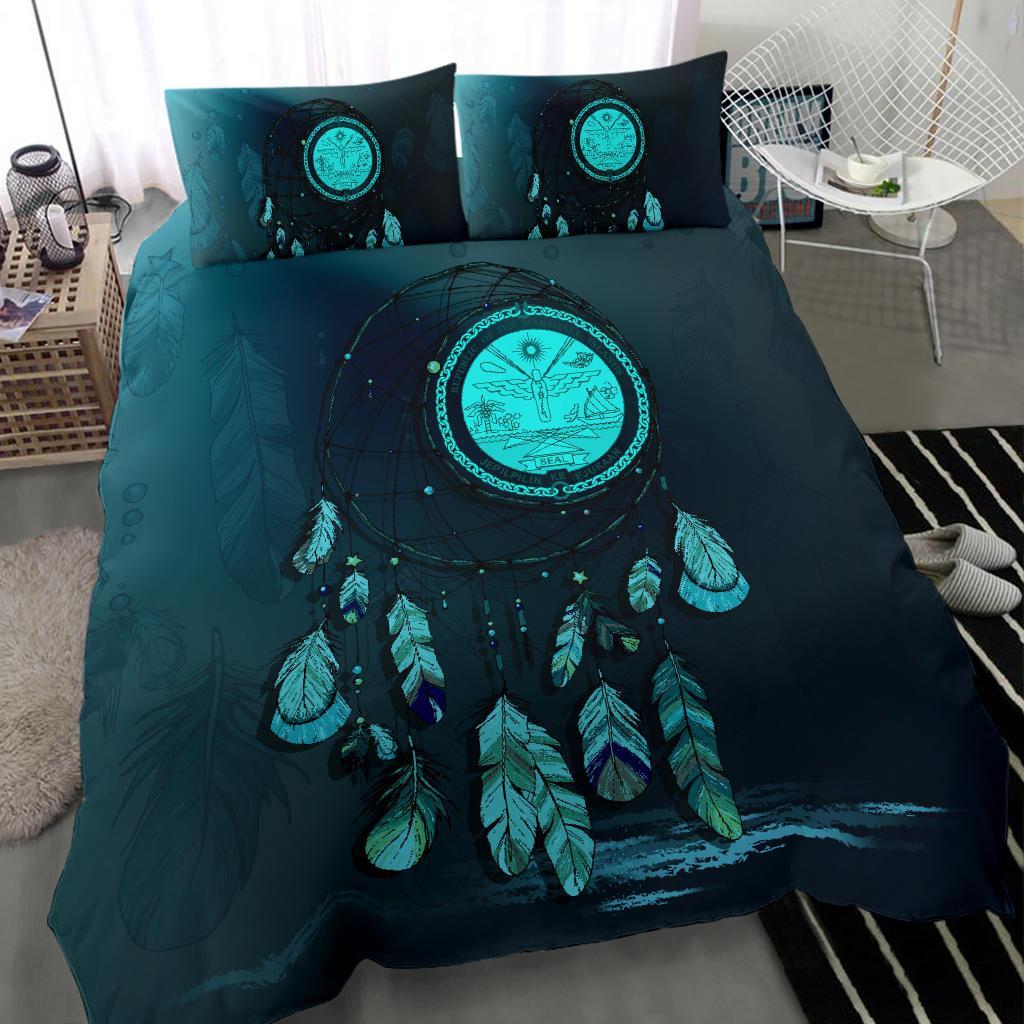 Marshall Islands Bedding Set Dreamcatcher Blue - Vibe Hoodie Shop