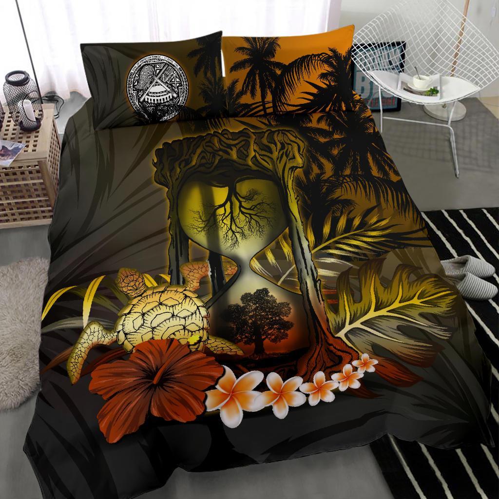 American Samoa Bedding Set - Tree Of Life Hourglass - Vibe Hoodie Shop