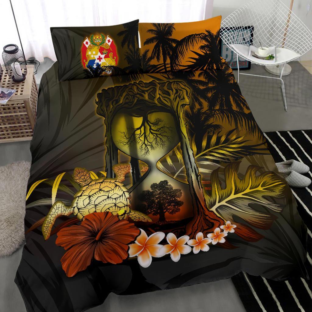 Tonga Bedding Set - Tongan Tree Of Life Hourglass - Vibe Hoodie Shop