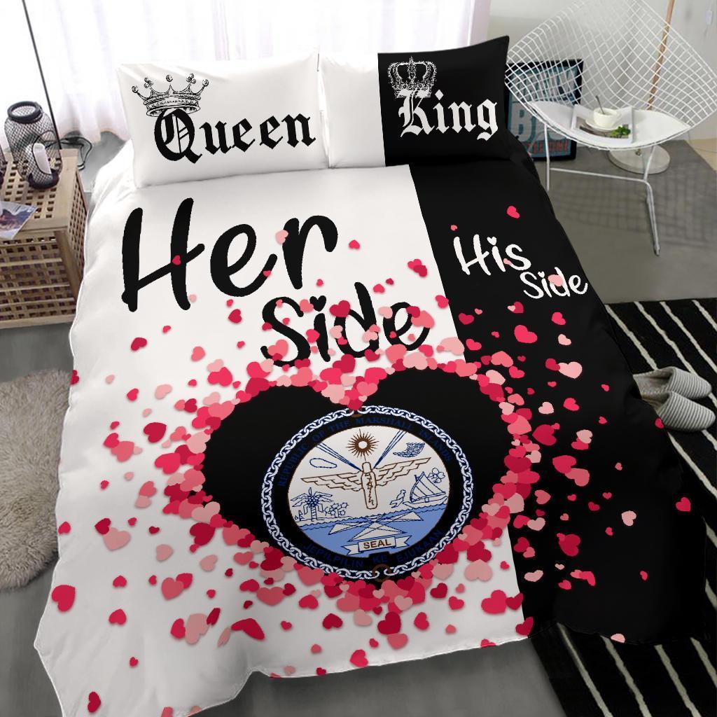 Marshall Islands Bedding Set Couple King/Queen Her Side/His Side - Vibe Hoodie Shop