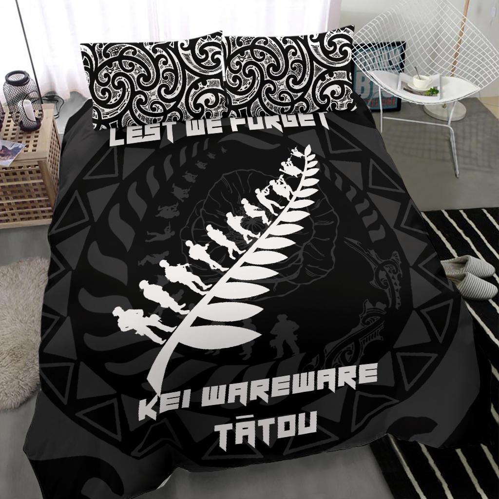 ANZAC Tattoo New Zealand, Lest We Forget Bedding Set - Vibe Hoodie Shop