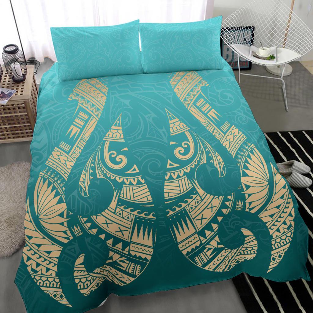 New Zealand Maori Hei Matau Tattoo Bedding Set - Vibe Hoodie Shop