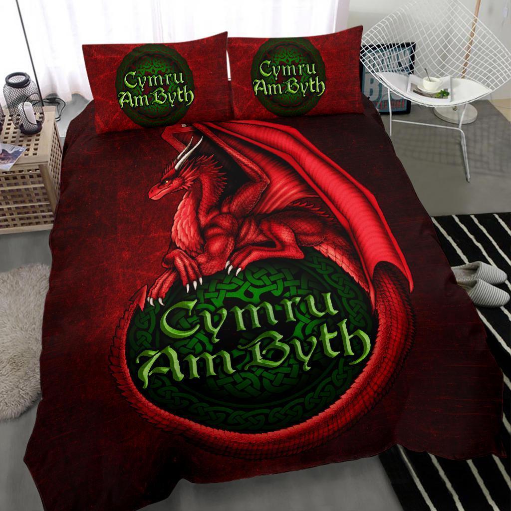 Wales Bedding Set - Cymru Am Byth - Vibe Hoodie Shop