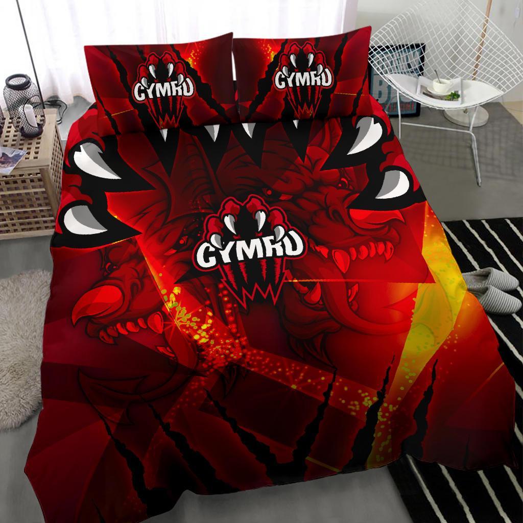 Wales Bedding Set - Welsh Dragon - Vibe Hoodie Shop