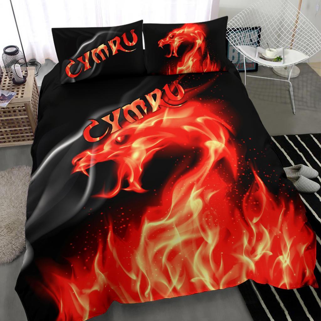 Wales Bedding Set - Cymru Flame - Vibe Hoodie Shop