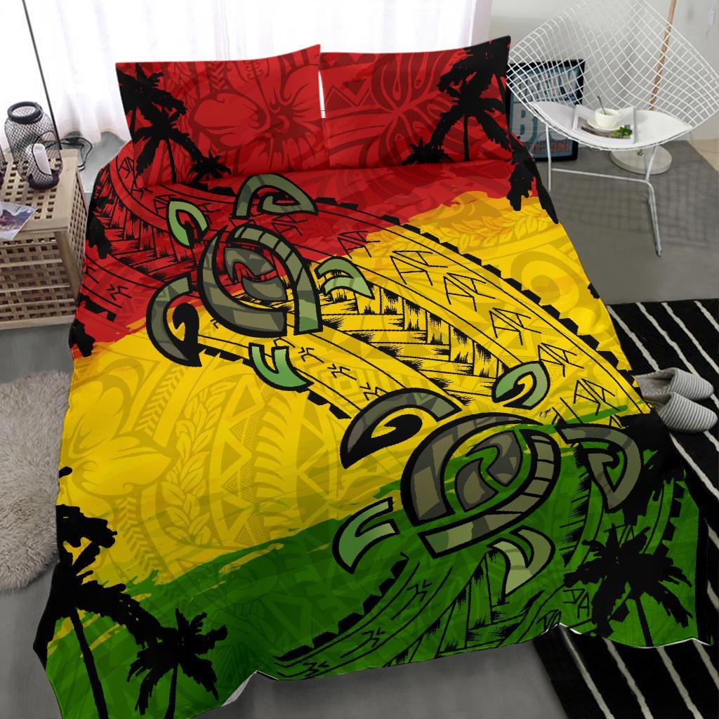 Polynesian Turtle Reggae Bedding Set - Vibe Hoodie Shop