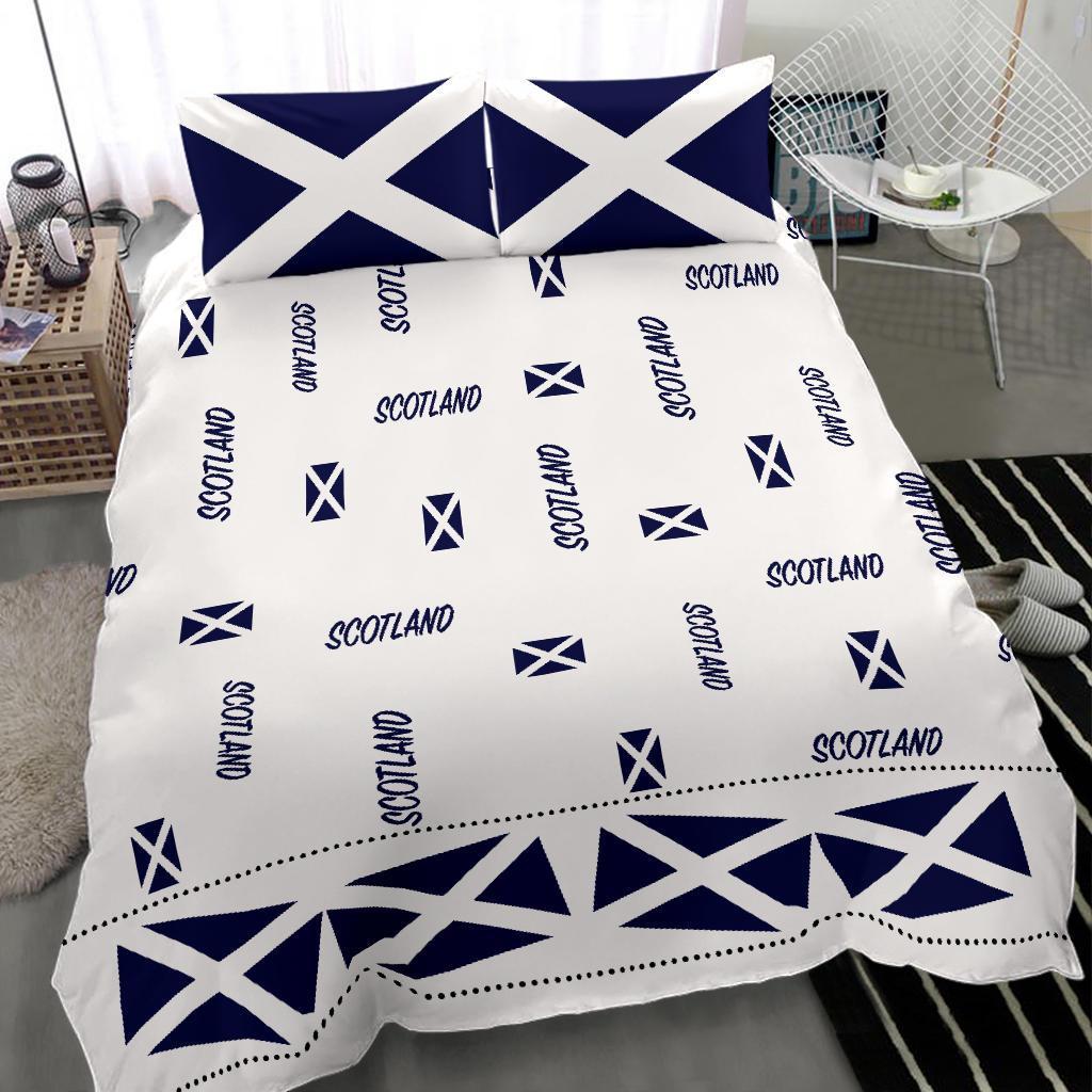 Scotland Bedding Set Flag And Text SC - Vibe Hoodie Shop