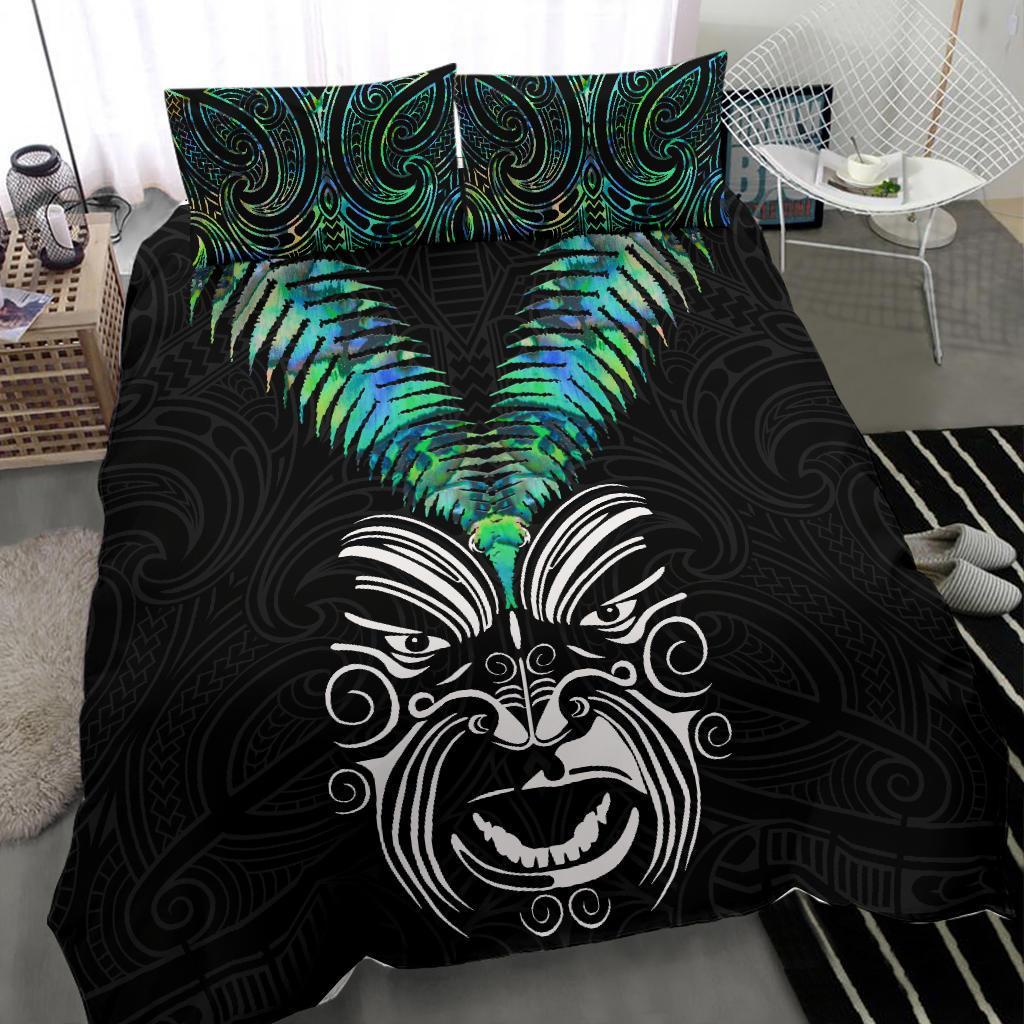 New Zealand Maori Moko Bedding Set Paua Shell - Vibe Hoodie Shop