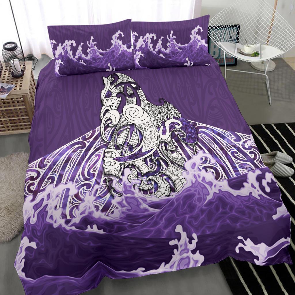 Maori Manaia The Purple Sea Bedding Set - Vibe Hoodie Shop