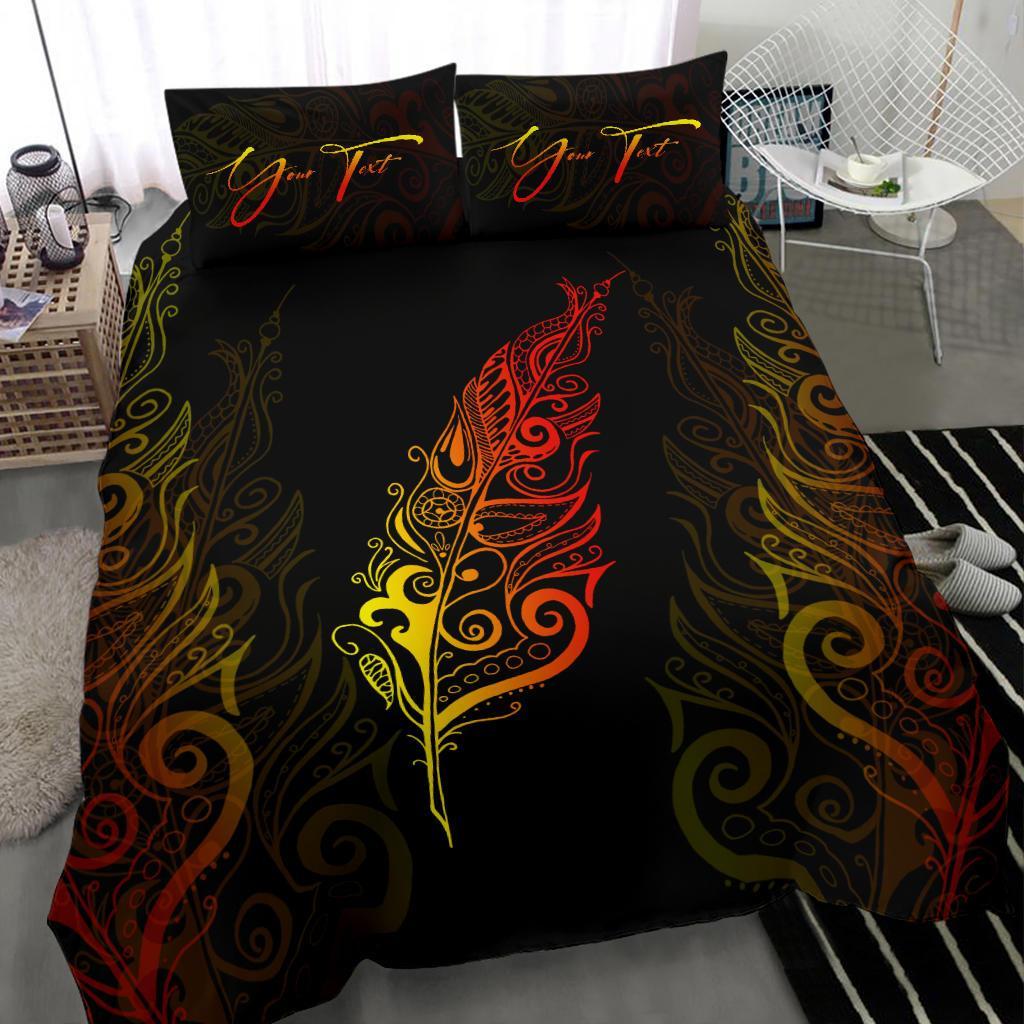 Signature Custom, Light Silver Fern Bedding Set Sunset Vibe - Vibe Hoodie Shop