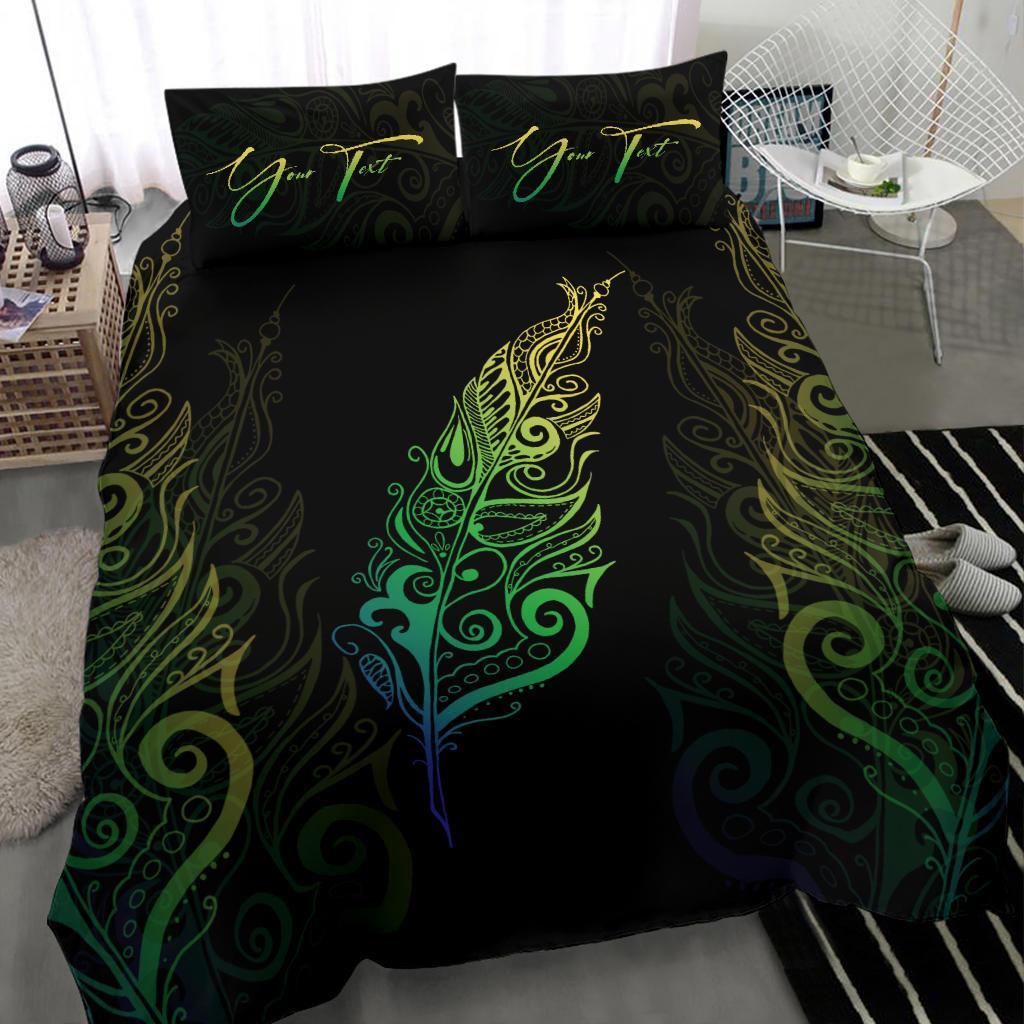 Signature Custom, Light Silver Fern Bedding Set Green - Vibe Hoodie Shop