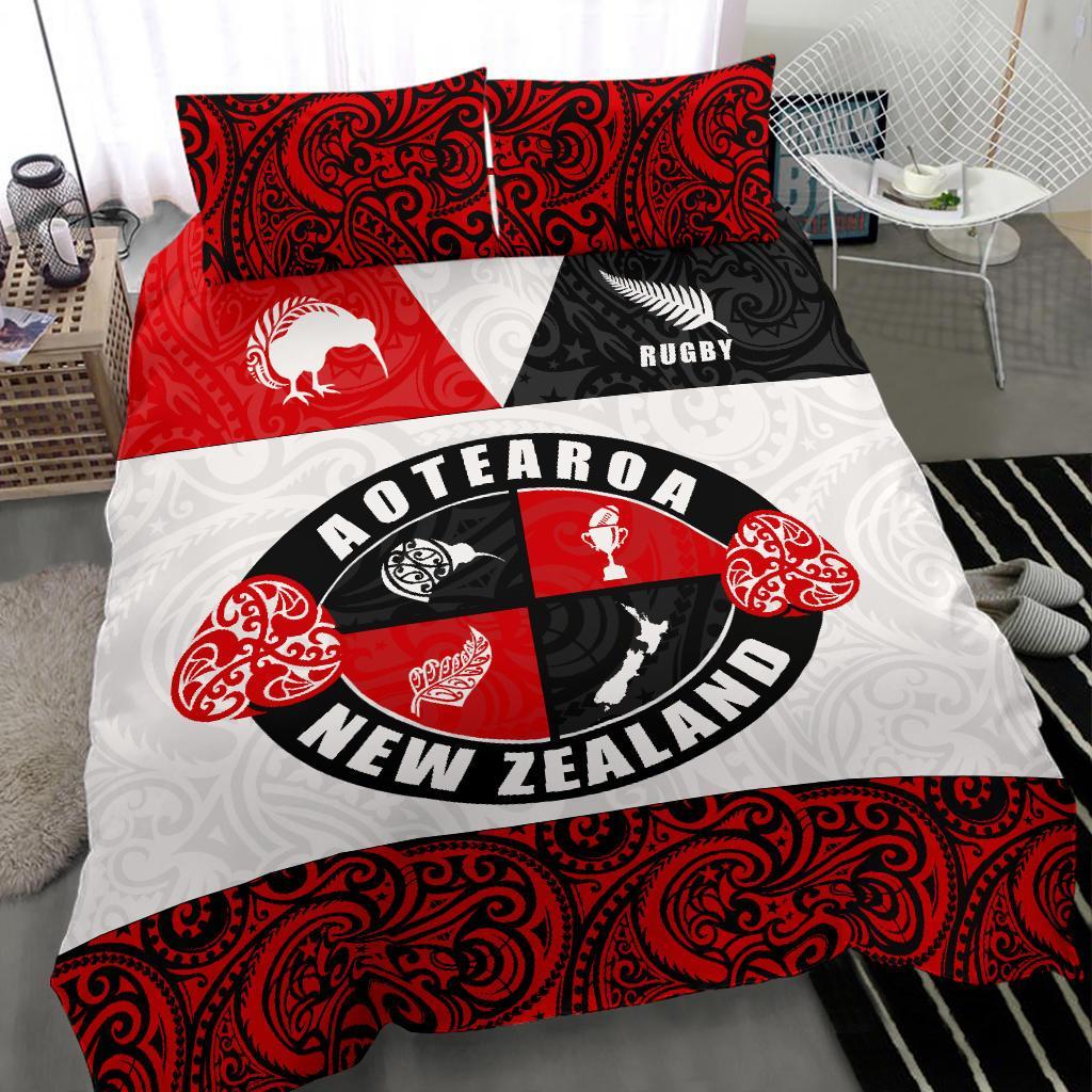New Zealand Aotearoa Rugby Champion Bedding Set - Vibe Hoodie Shop