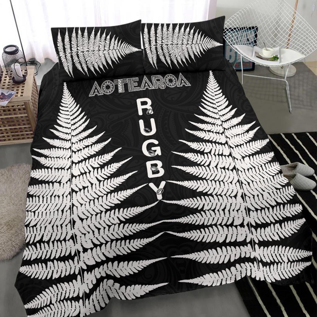Aotearoa Rugby Silver Fern Bedding Set Classic Style - Vibe Hoodie Shop
