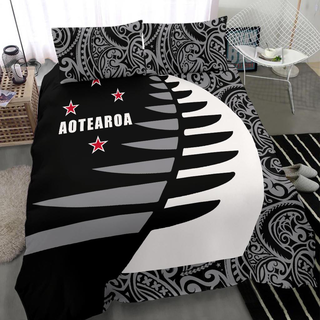 Aotearoa Silver Fern Bedding Set Sailing Style - Vibe Hoodie Shop