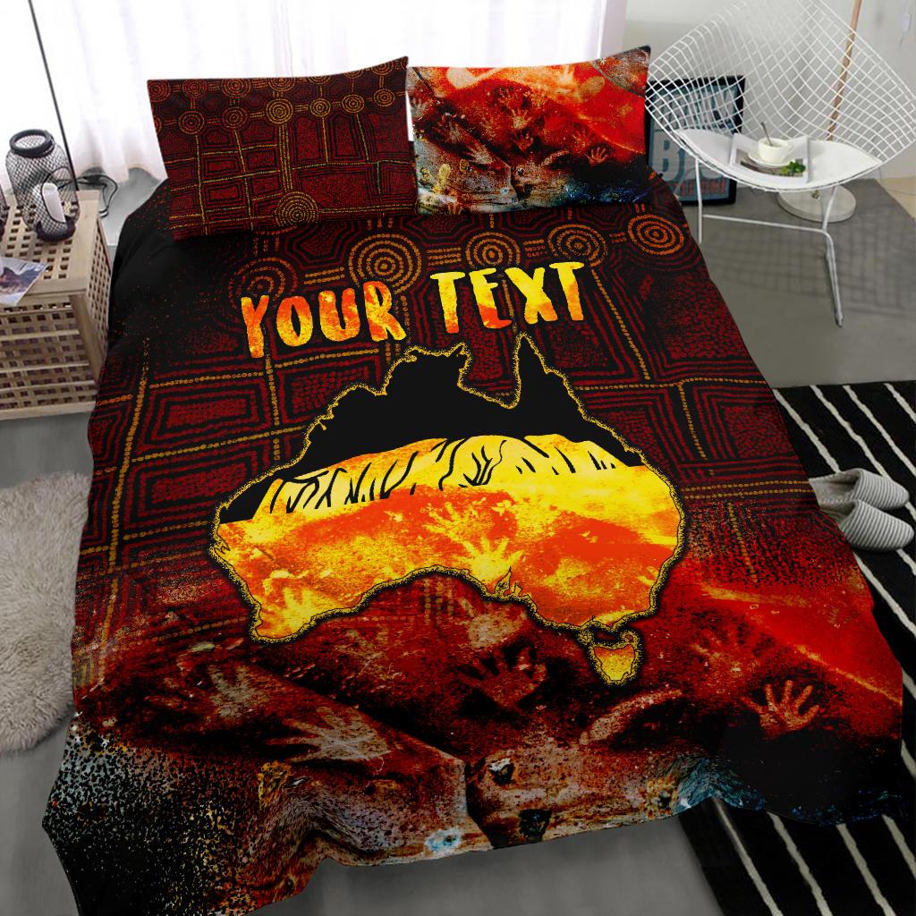 Aboriginal Personalised Bedding Set - Anangu Custodians - Vibe Hoodie Shop