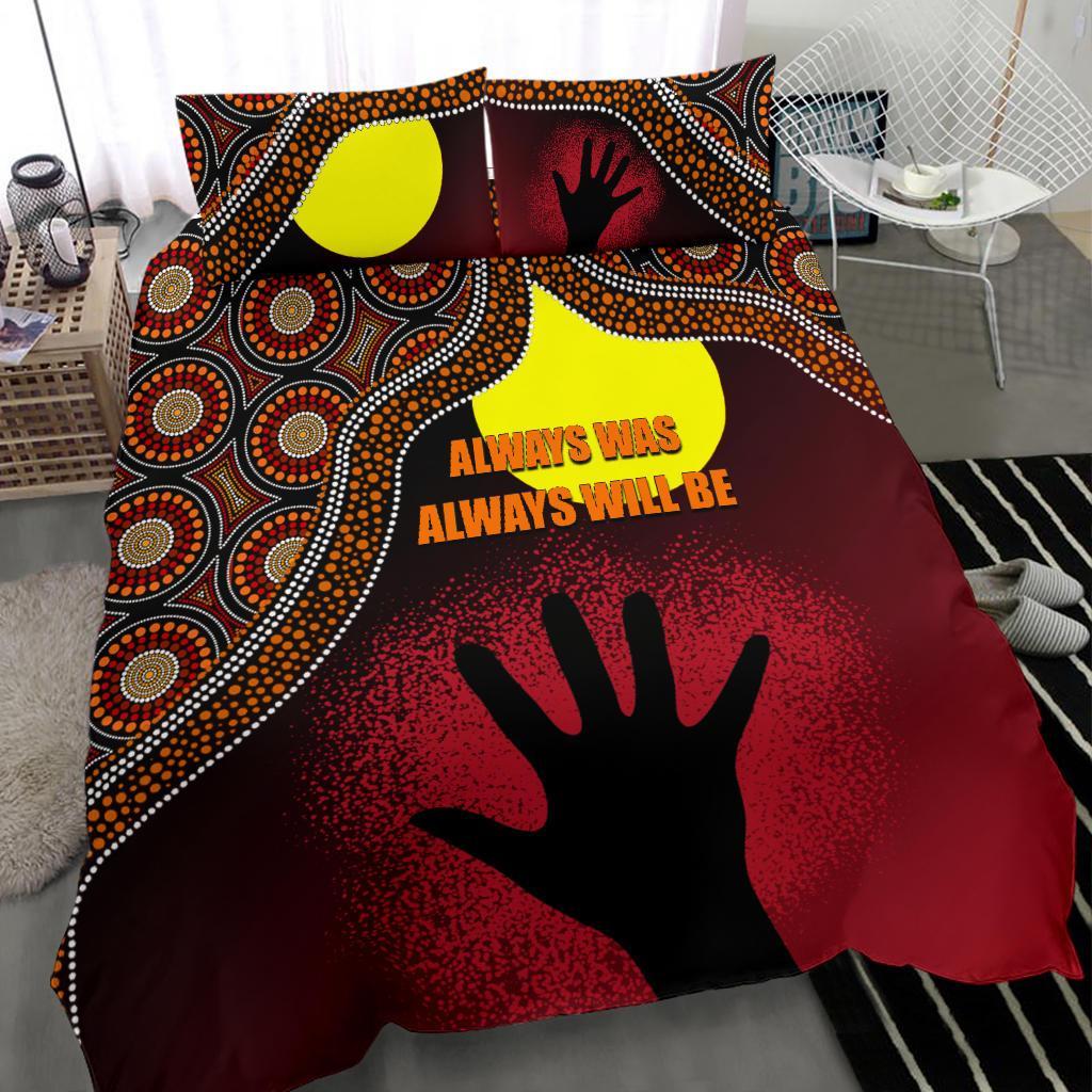 NAIDOC Bedding Set, NAIDOC Week 2020 Always Was, Always Will Be With A Hand - Vibe Hoodie Shop