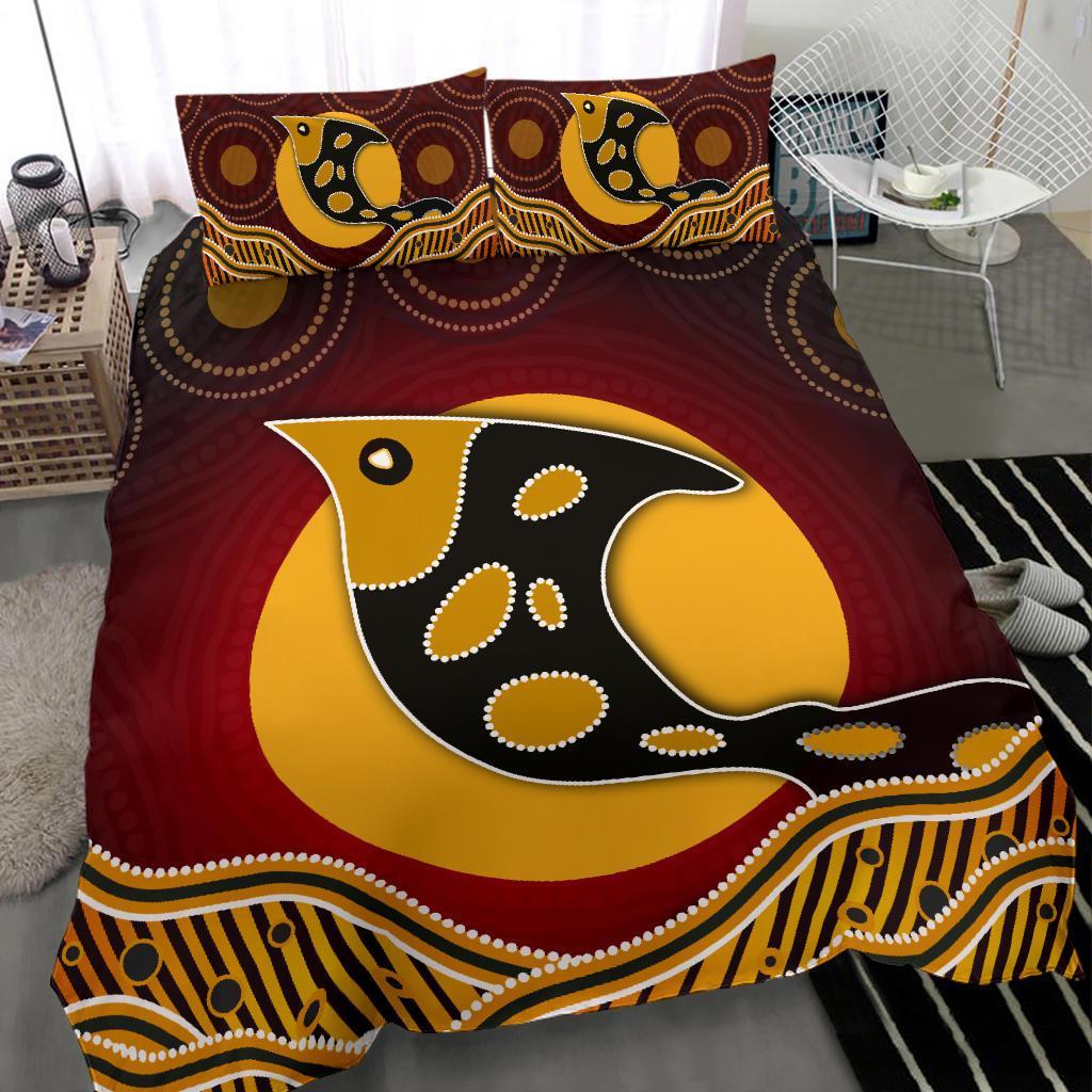 Bedding Set - Aboriginal Dot Patterns Fish - Vibe Hoodie Shop