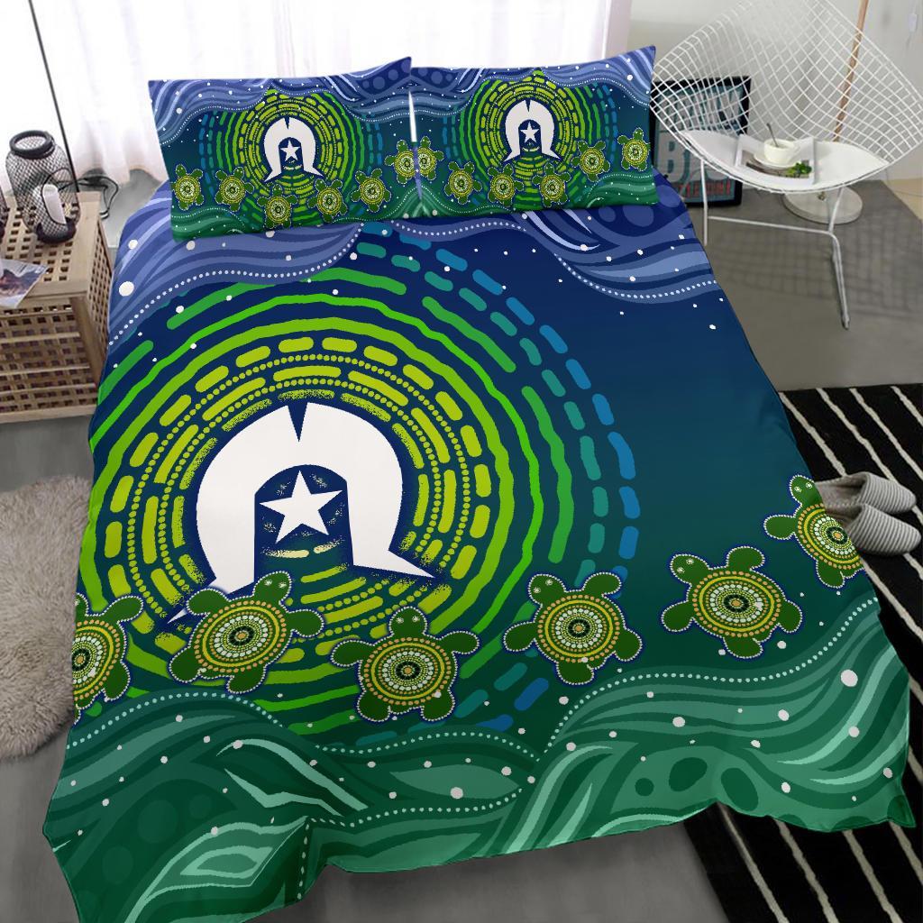 Torres Strait Islanders Bedding Set - Aboriginal Turtle - Vibe Hoodie Shop