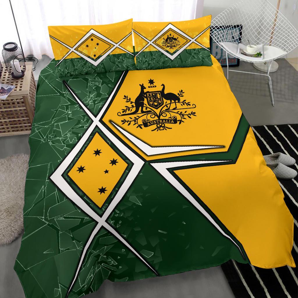 Bedding Set - Aussie Flag (Green) - Vibe Hoodie Shop