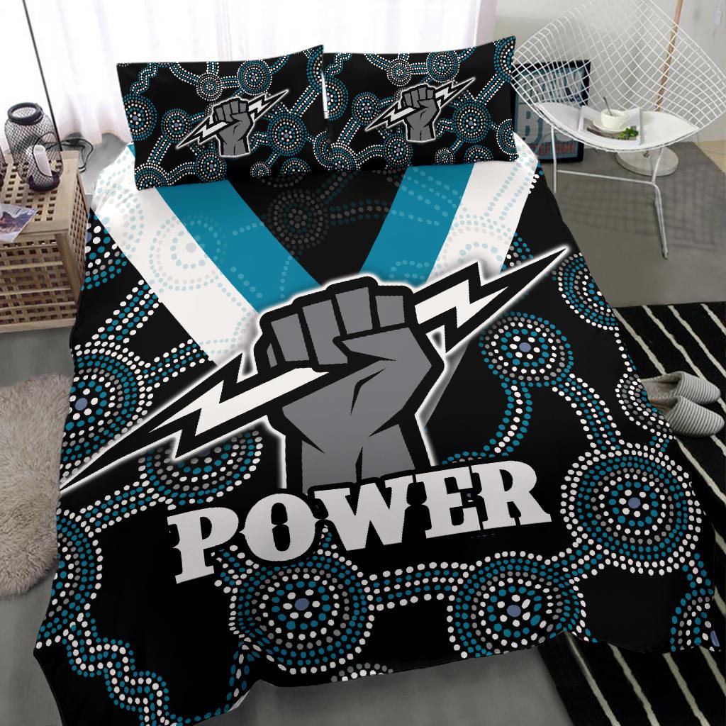 Port Adelaide Bedding Set Power - Vibe Hoodie Shop