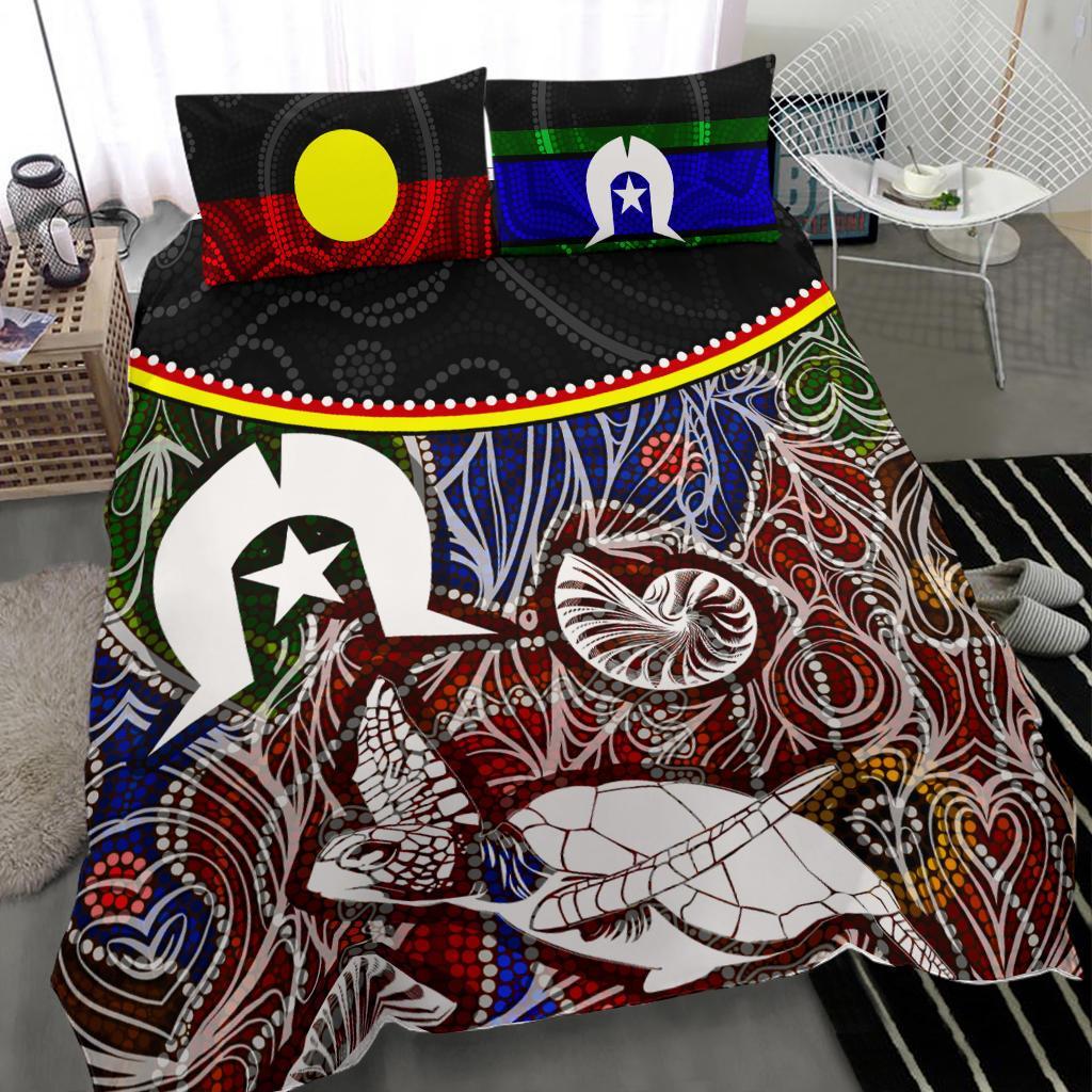 Bedding Set - Aboriginal Dot In NAIDOC Week 2022 Style - Vibe Hoodie Shop