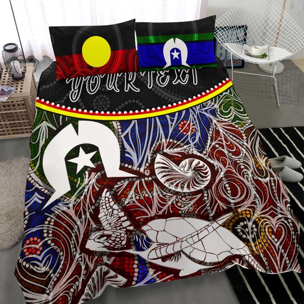 Personalised Bedding Set - Aboriginal Dot In NAIDOC Week Style - Vibe Hoodie Shop