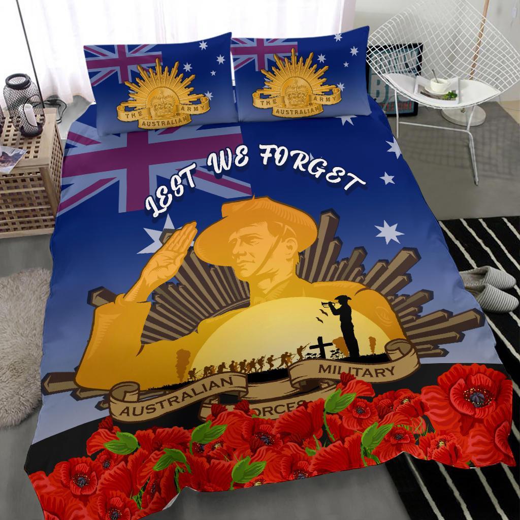 Bedding Set - Australia ANZAC Day 2020 And Soldiers - Vibe Hoodie Shop