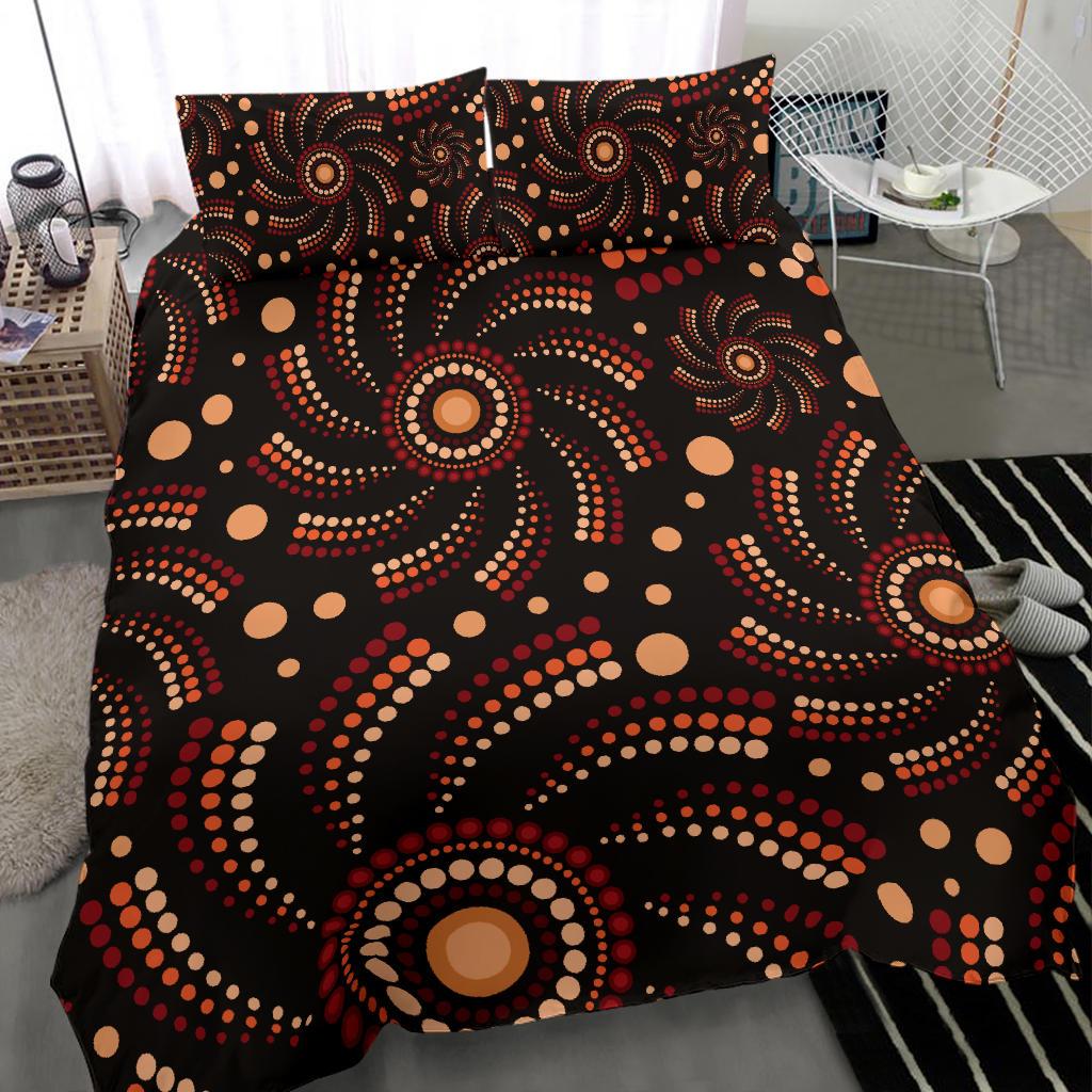 Aboriginal Bedding Set, Aboriginal Circle Dot Painting Patterns - Vibe Hoodie Shop