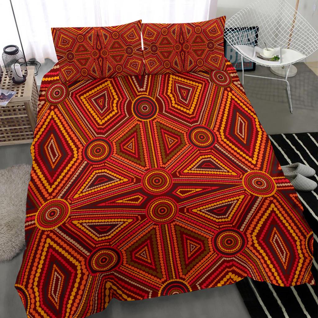 Aboriginal Bedding Set, Indigenous Patterns Ver02 - Vibe Hoodie Shop