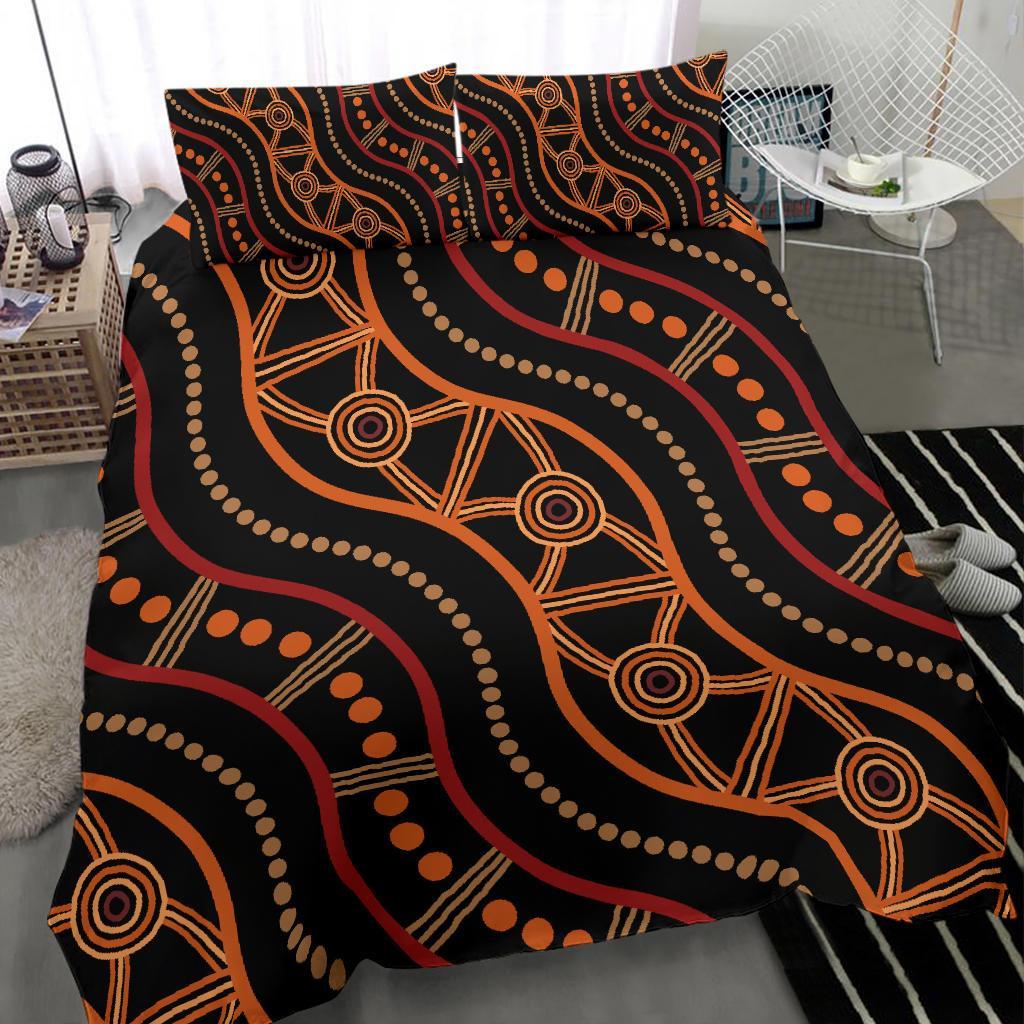 Aboriginal Bedding Set, Indigenous Patterns Ver05 - Vibe Hoodie Shop