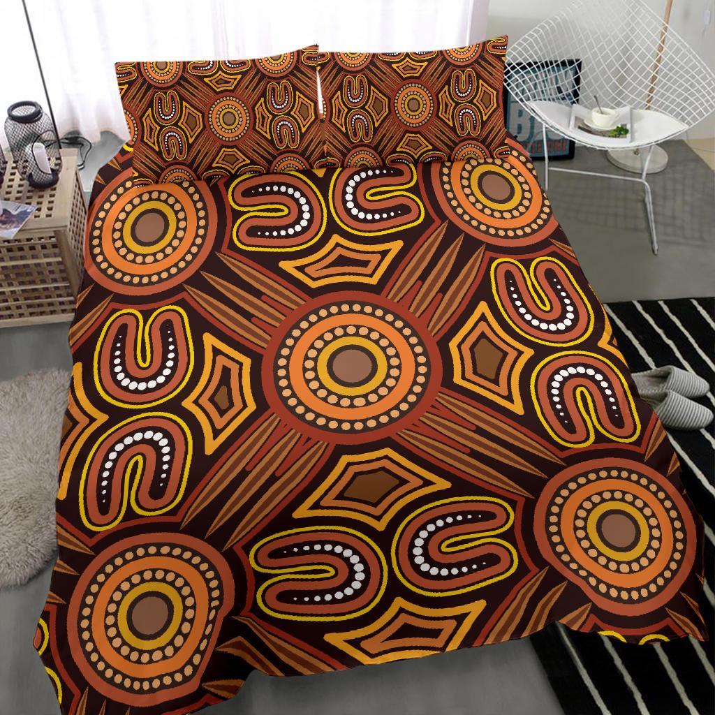 Aboriginal Bedding Set, Indigenous Patterns Ver04 - Vibe Hoodie Shop