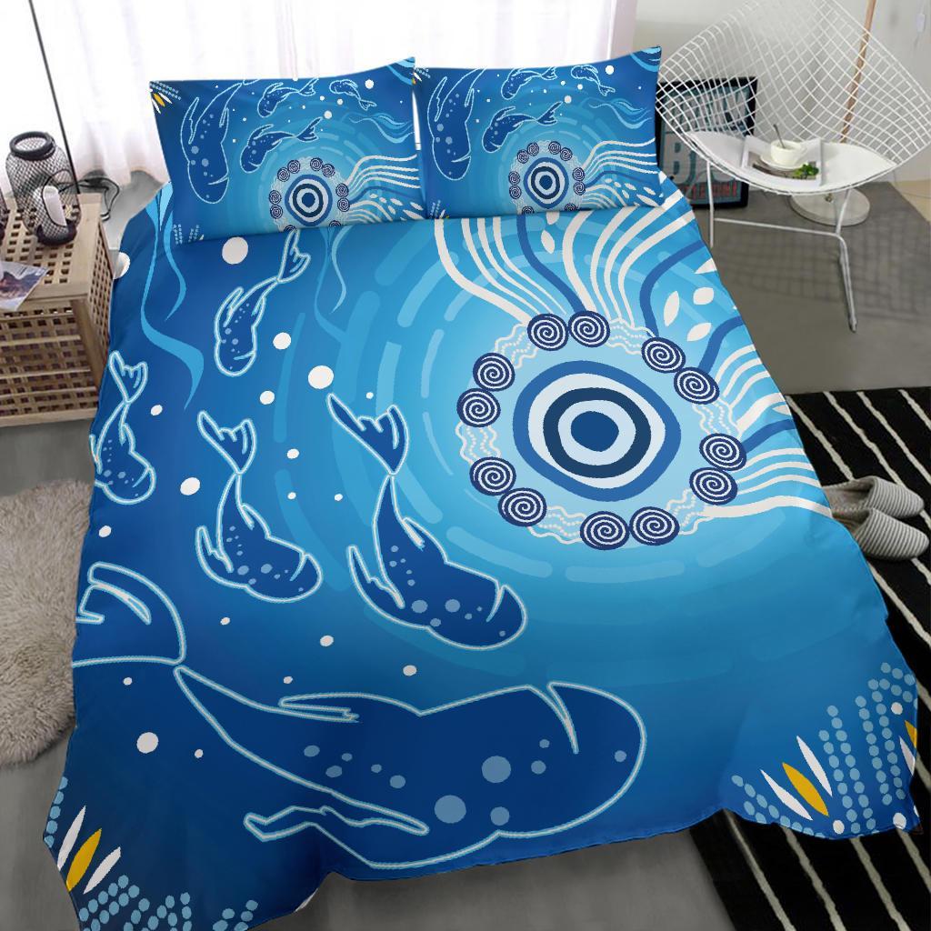 Aboriginal Bedding Set, Indigenous Ocean Fishing - Vibe Hoodie Shop