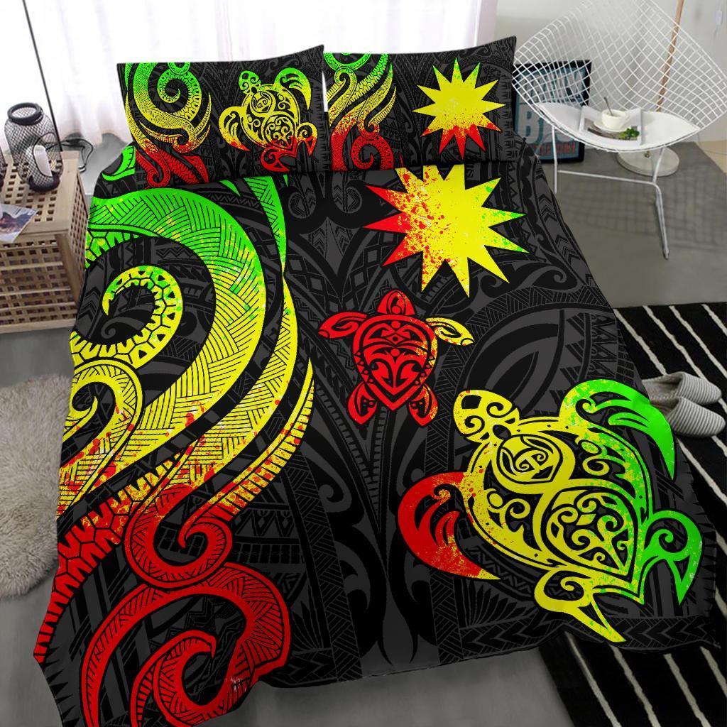 Nauru Bedding Set - Reggae Tentacle Turtle - Vibe Hoodie Shop