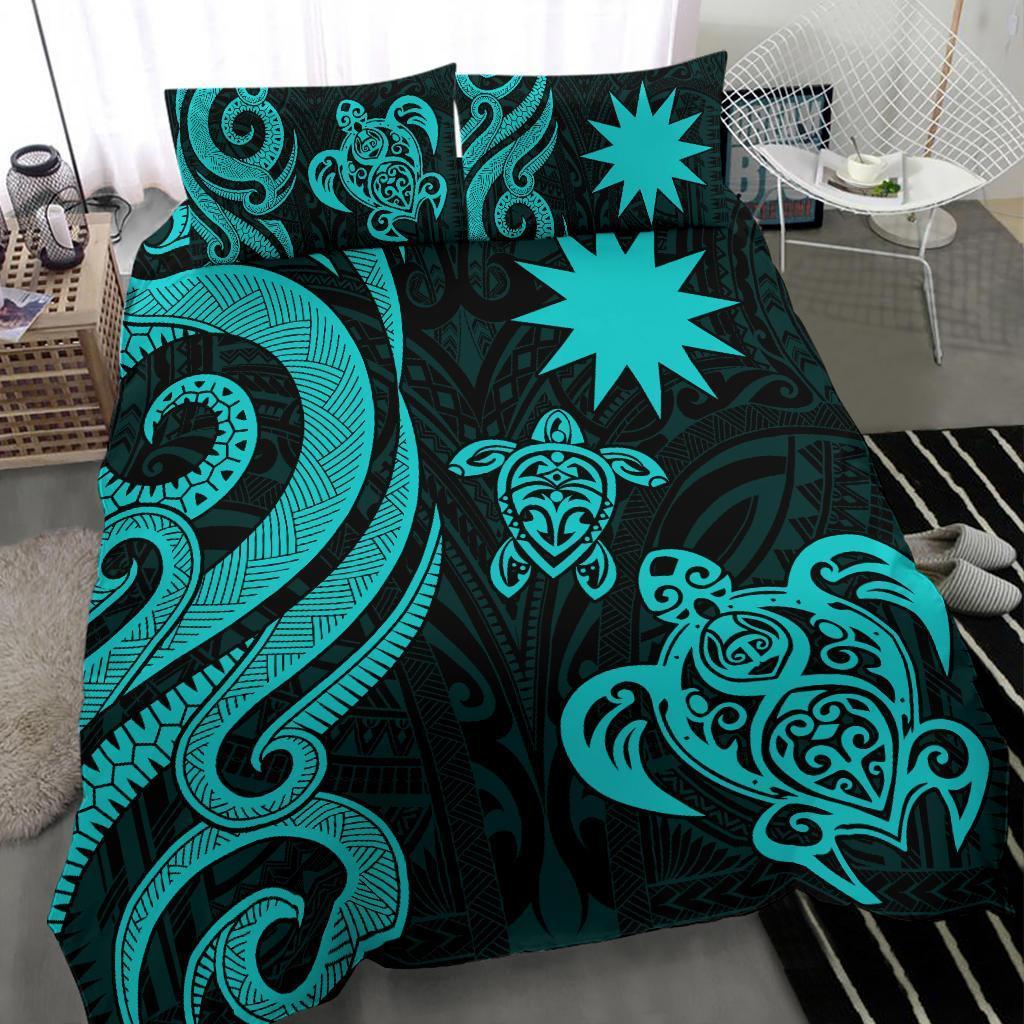 Nauru Bedding Set - Turquoise Tentacle Turtle - Vibe Hoodie Shop