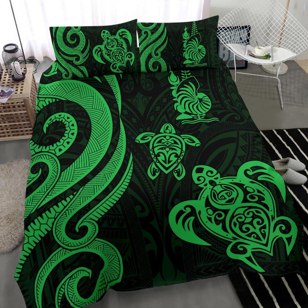 New Caledonia Bedding Set - Green Tentacle Turtle - Vibe Hoodie Shop