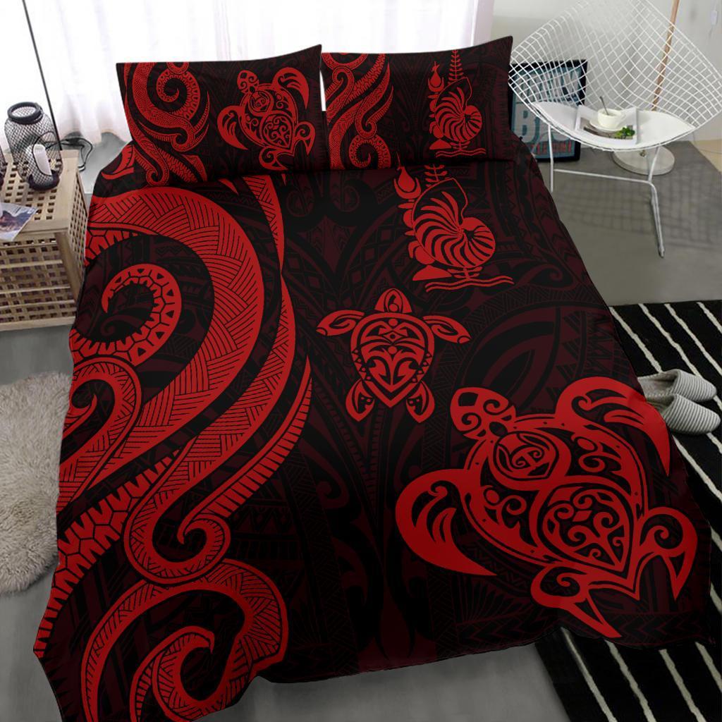New Caledonia Bedding Set - Red Tentacle Turtle - Vibe Hoodie Shop