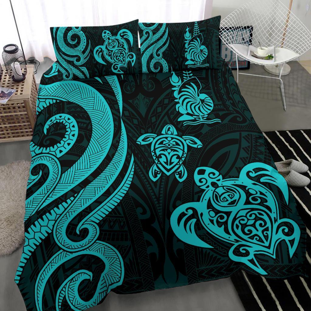 New Caledonia Bedding Set - Turquoise Tentacle Turtle - Vibe Hoodie Shop