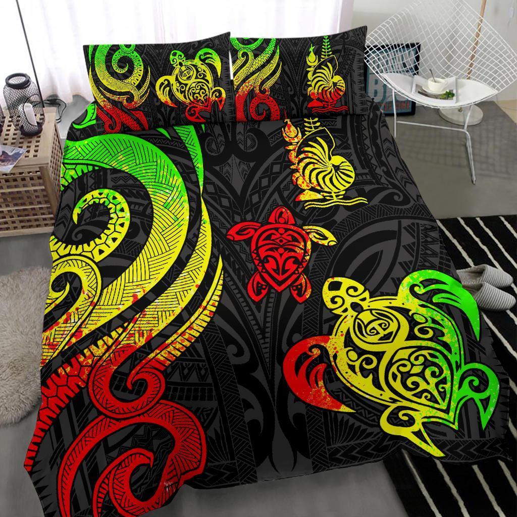 New Caledonia Bedding Set - Reggae Tentacle Turtle - Vibe Hoodie Shop