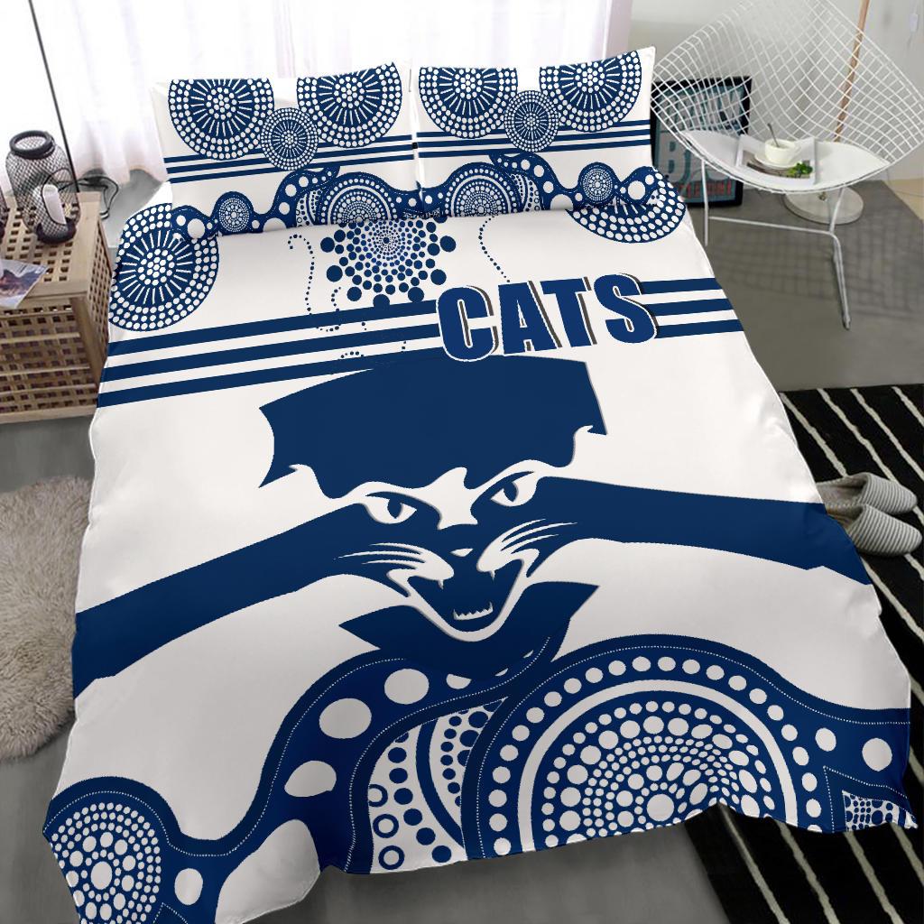 Cats Bedding Set Geelong Indigenous - Vibe Hoodie Shop