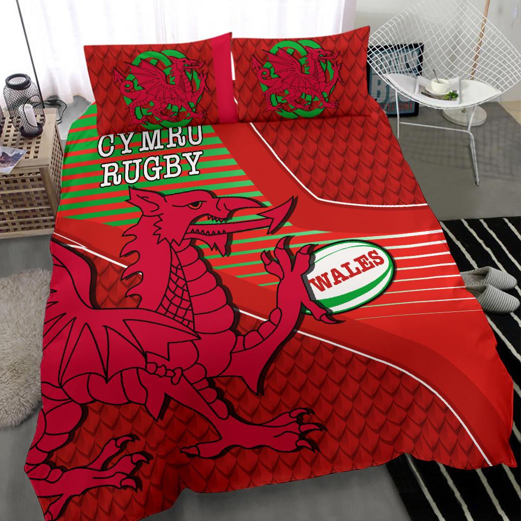 Wales Rugby Bedding Set Dragon Special - CYMRU - Vibe Hoodie Shop